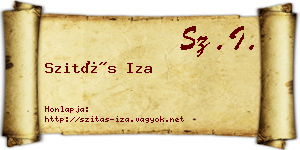 Szitás Iza névjegykártya